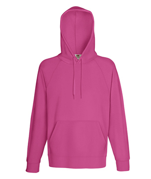 FELPA CAPPUCCIO LEGGERA DONNA ( FRUIT OF THE LOOM ) fucsia